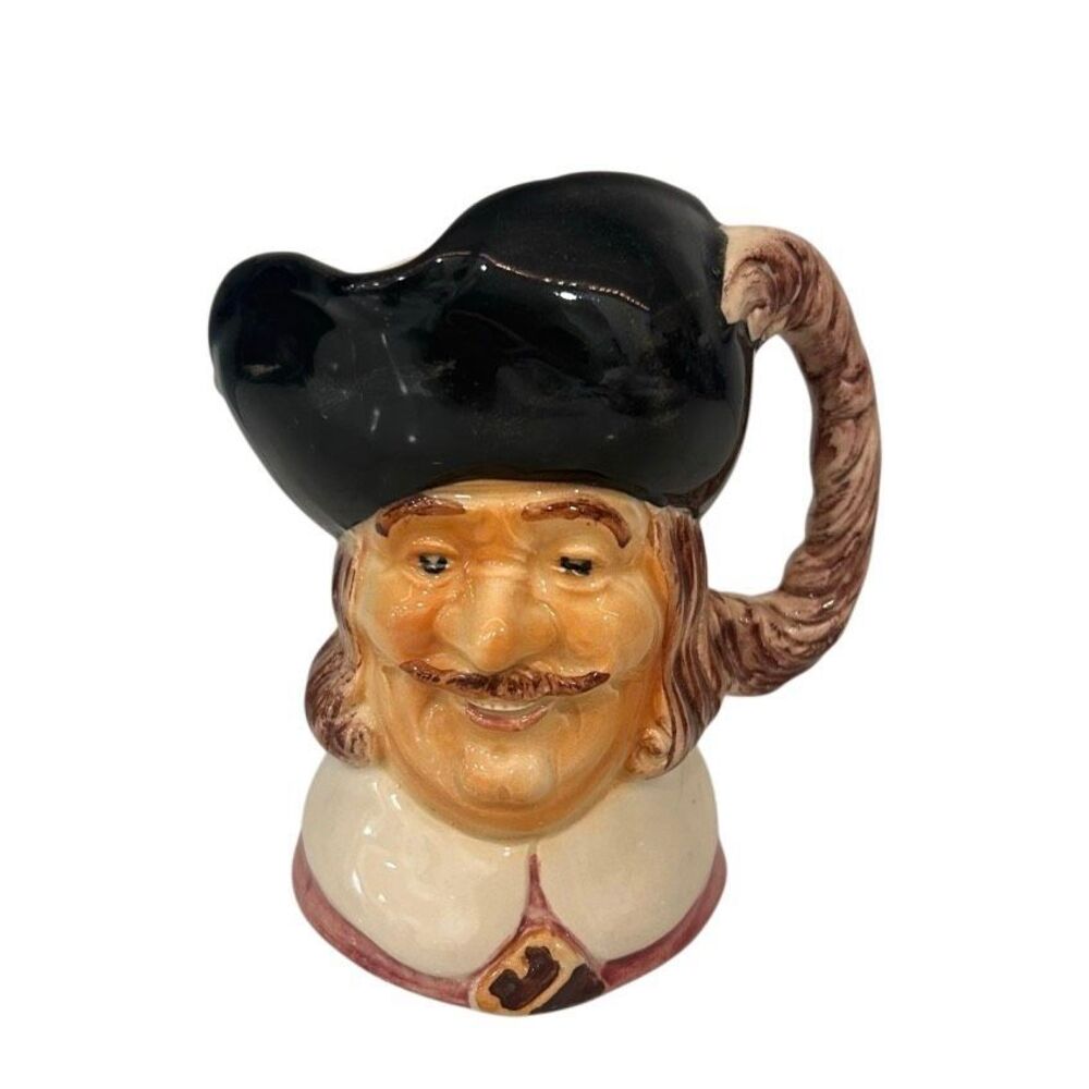 Vtg Staffordshire Crown Devon England Pottery Cavalier Toby Character Jug 4.5"
